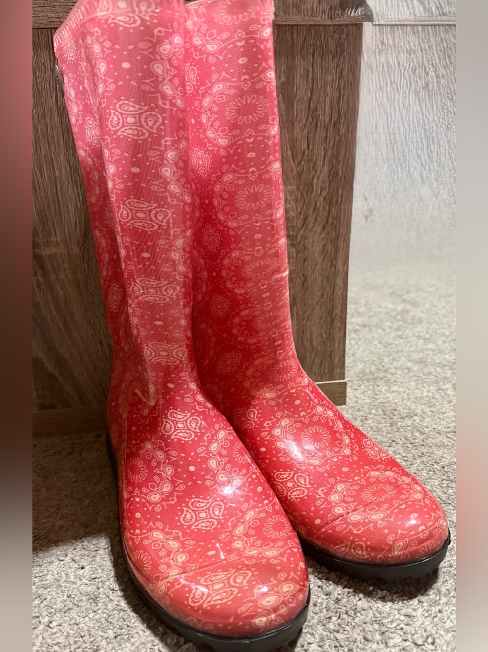 UGG Shaye Coral Patterned Women's Rain Boots